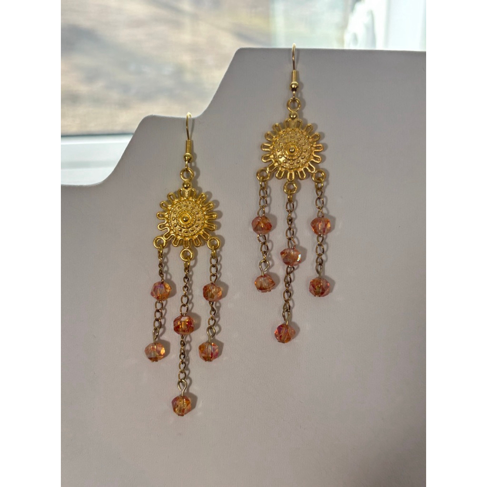 Women's Handmade Beaded Dangle Earrings One Size